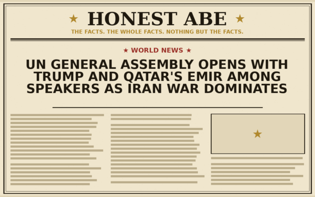 UN General Assembly Opens With Trump and Qatar’s Emir Among Speakers as Iran War Dominates