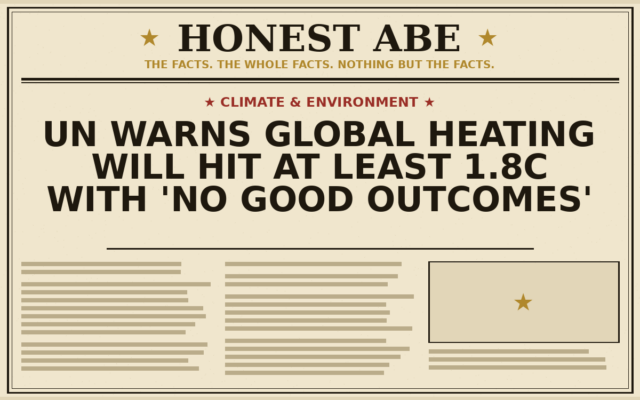 UN Warns Global Heating Will Hit at Least 1.8C With ‘No Good Outcomes’