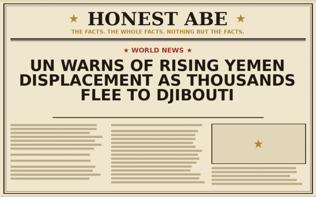 UN Warns of Rising Yemen Displacement as Thousands Flee to Djibouti