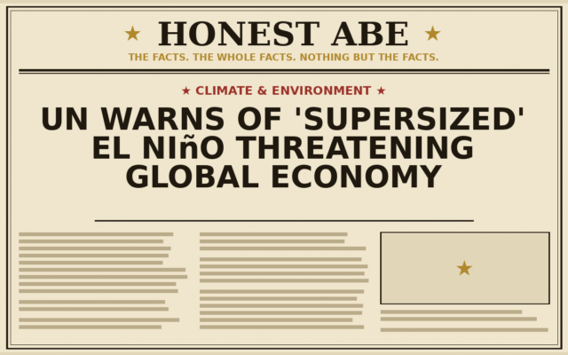 UN Warns of ‘Supersized’ El Niño Threatening Global Economy