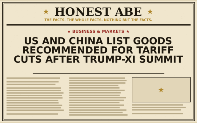 US and China List Goods Recommended for Tariff Cuts After Trump-Xi Summit