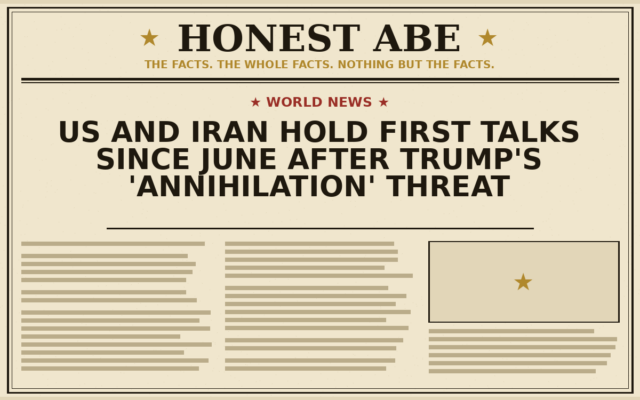 US and Iran Hold First Talks Since June After Trump’s ‘Annihilation’ Threat