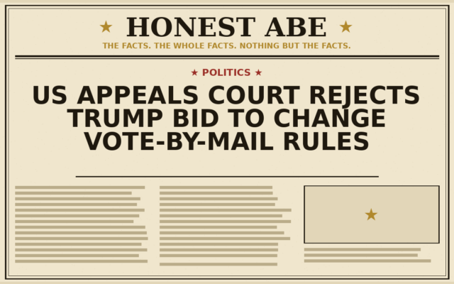 US Appeals Court Rejects Trump Bid to Change Vote-by-Mail Rules
