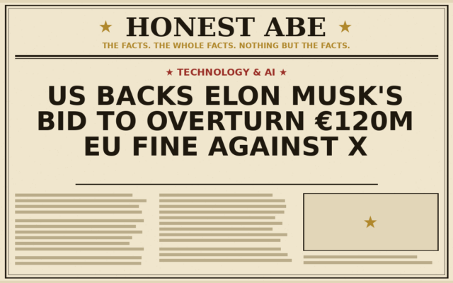 US Backs Elon Musk’s Bid to Overturn €120m EU Fine Against X