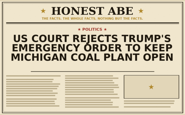 US Court Rejects Trump’s Emergency Order to Keep Michigan Coal Plant Open