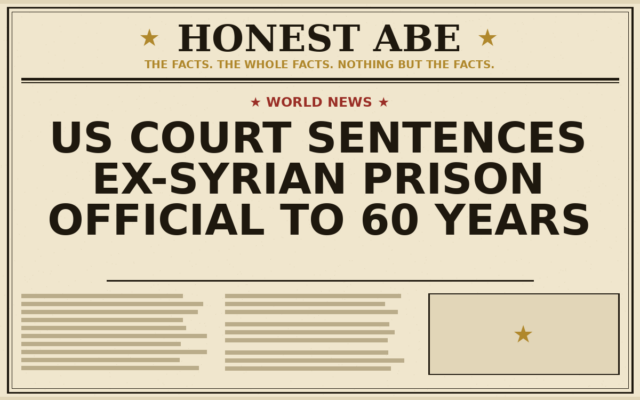 US Court Sentences Ex-Syrian Prison Official to 60 Years