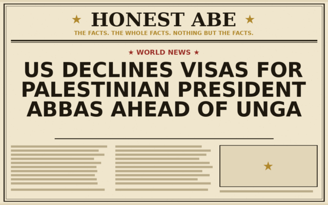 US Declines Visas for Palestinian President Abbas Ahead of UNGA