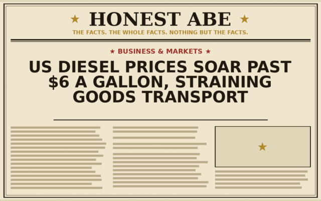 US Diesel Prices Soar Past $6 a Gallon, Straining Goods Transport