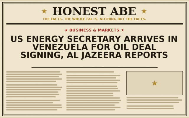 US Energy Secretary Arrives in Venezuela for Oil Deal Signing, Al Jazeera Reports