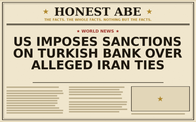 US Imposes Sanctions on Turkish Bank Over Alleged Iran Ties