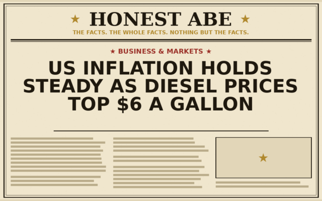 US Inflation Holds Steady as Diesel Prices Top $6 a Gallon