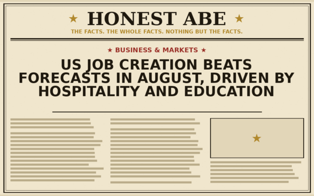 US Job Creation Beats Forecasts in August, Driven by Hospitality and Education