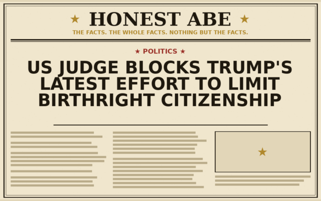 US Judge Blocks Trump’s Latest Effort to Limit Birthright Citizenship