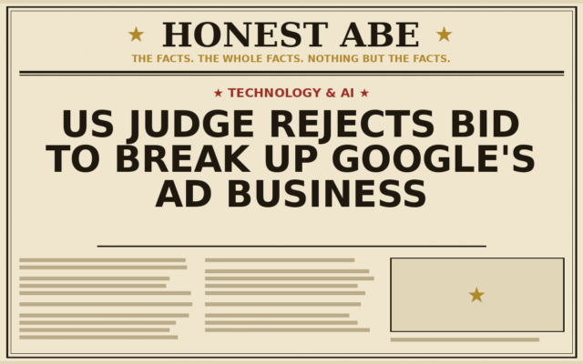 US Judge Rejects Bid to Break Up Google’s Ad Business