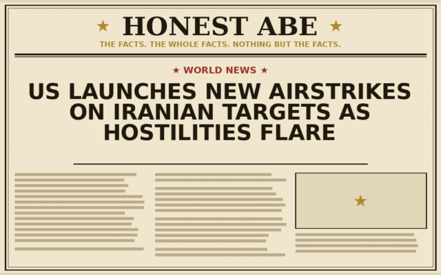 US Launches New Airstrikes on Iranian Targets as Hostilities Flare