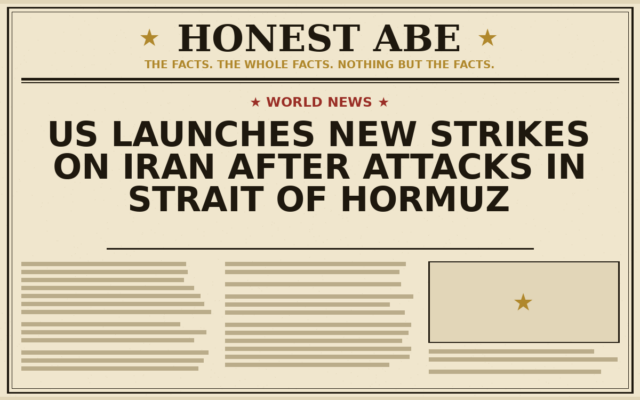 US Launches New Strikes on Iran After Attacks in Strait of Hormuz