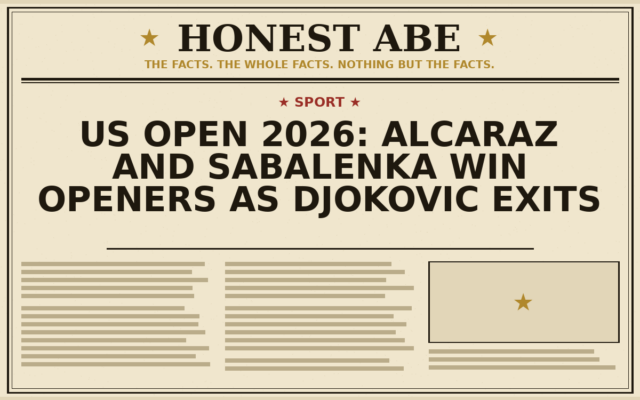US Open 2026: Alcaraz and Sabalenka Win Openers as Djokovic Exits