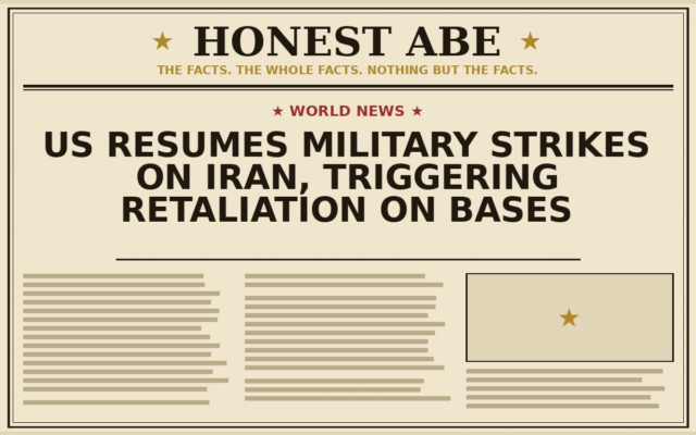 US Resumes Military Strikes on Iran, Triggering Retaliation on Bases