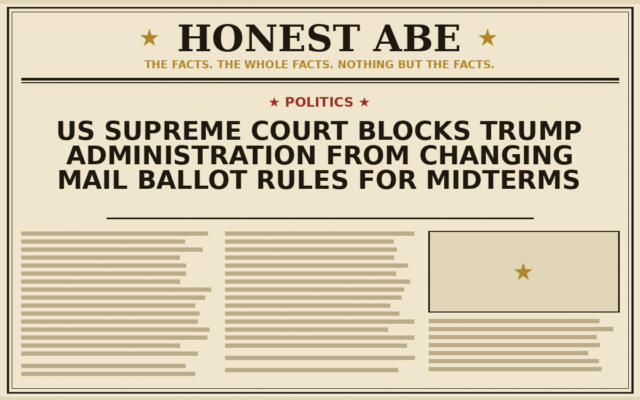 US Supreme Court Blocks Trump Administration From Changing Mail Ballot Rules for Midterms