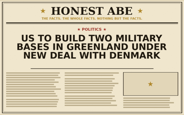 US to Build Two Military Bases in Greenland Under New Deal With Denmark