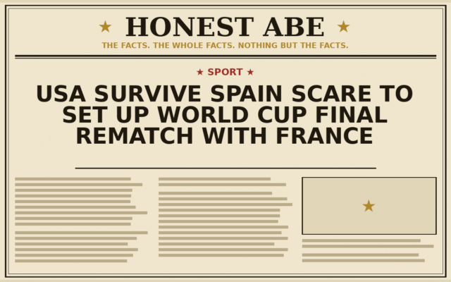 USA Survive Spain Scare to Set Up World Cup Final Rematch With France