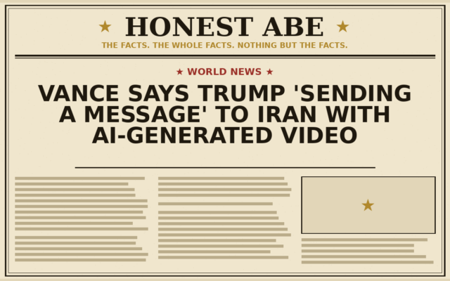 Vance Says Trump ‘Sending a Message’ to Iran With AI-Generated Video