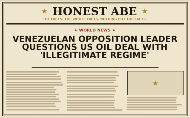 Venezuelan Opposition Leader Questions US Oil Deal With ‘Illegitimate Regime’