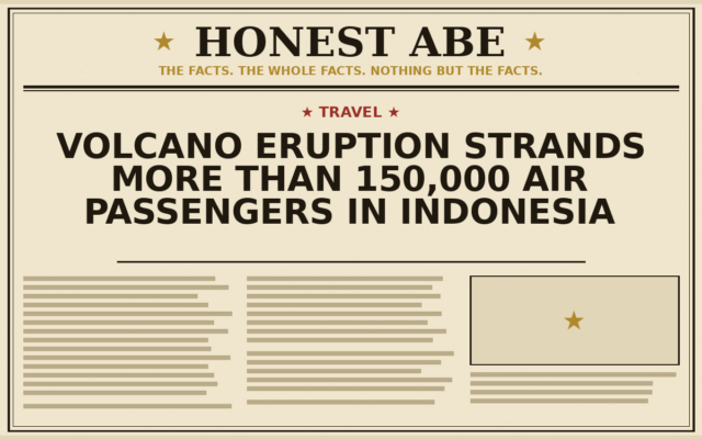 Volcano Eruption Strands More Than 150,000 Air Passengers in Indonesia