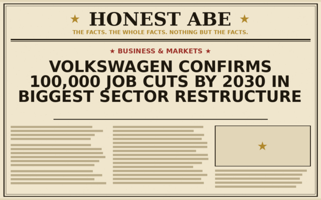 Volkswagen Confirms 100,000 Job Cuts by 2030 in Biggest Sector Restructure