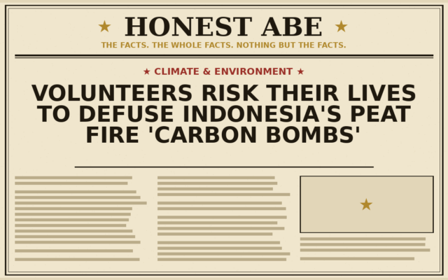 Volunteers Risk Their Lives to Defuse Indonesia’s Peat Fire ‘Carbon Bombs’