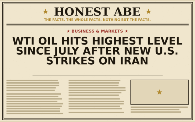 WTI Oil Hits Highest Level Since July After New U.S. Strikes on Iran