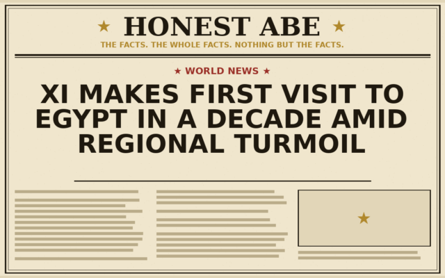 Xi Makes First Visit to Egypt in a Decade Amid Regional Turmoil