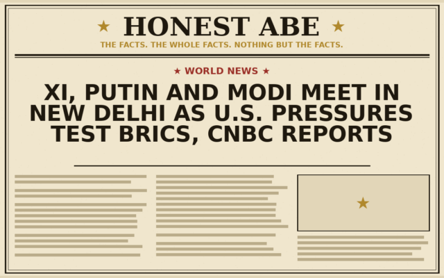 Xi, Putin and Modi Meet in New Delhi as U.S. Pressures Test BRICS, CNBC Reports