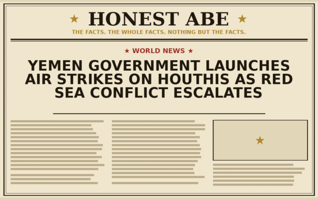 Yemen Government Launches Air Strikes on Houthis as Red Sea Conflict Escalates