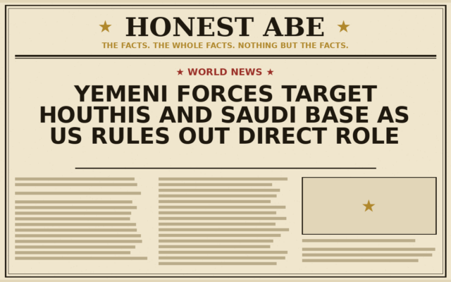 Yemeni Forces Target Houthis and Saudi Base as US Rules Out Direct Role