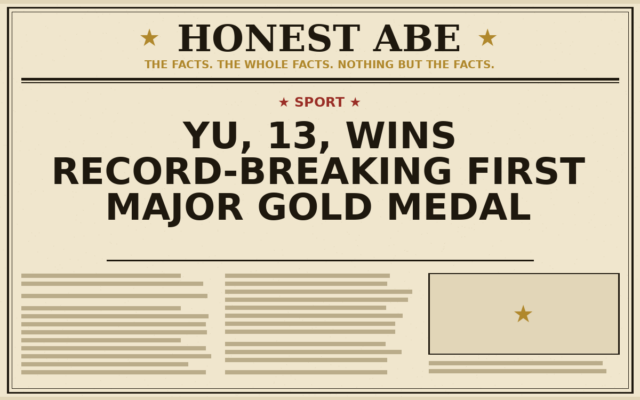 Yu, 13, Wins Record-Breaking First Major Gold Medal