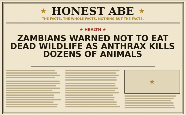 Zambians Warned Not to Eat Dead Wildlife as Anthrax Kills Dozens of Animals