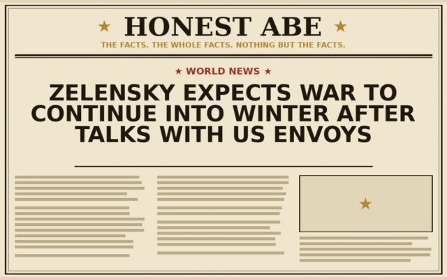 Zelensky Expects War to Continue Into Winter After Talks With US Envoys