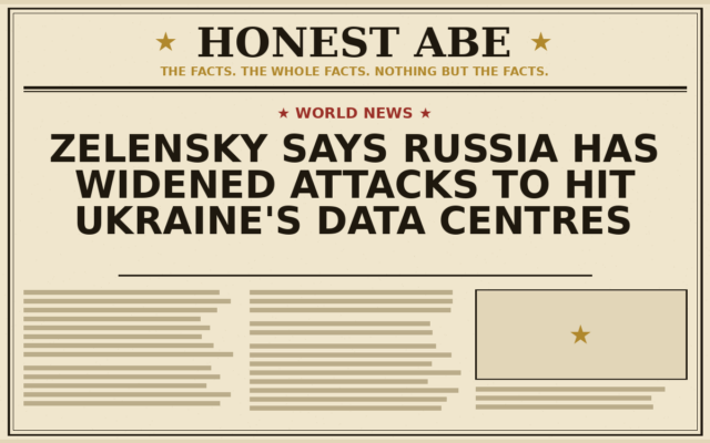 Zelensky Says Russia Has Widened Attacks to Hit Ukraine’s Data Centres