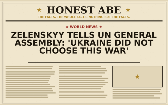 Zelenskyy Tells UN General Assembly: ‘Ukraine Did Not Choose This War’