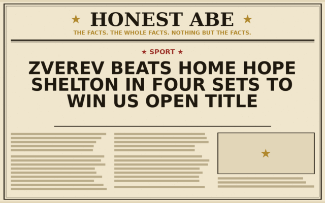 Zverev Beats Home Hope Shelton in Four Sets to Win US Open Title