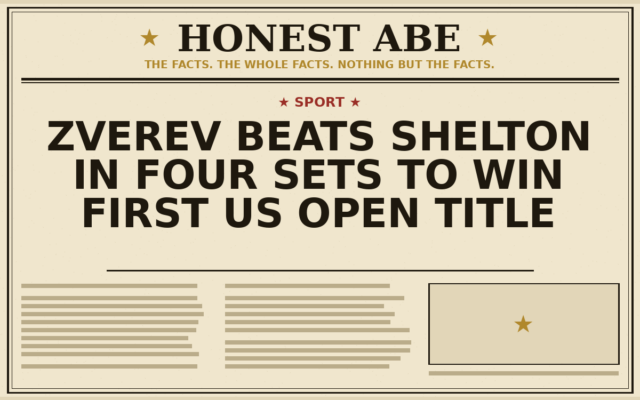 Zverev Beats Shelton in Four Sets to Win First US Open Title