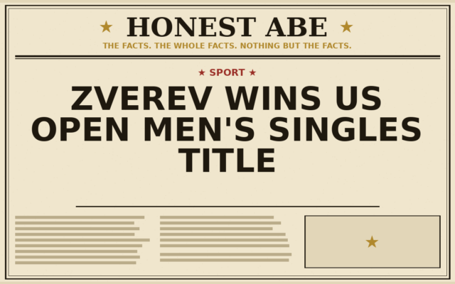 Zverev Wins US Open Men’s Singles Title