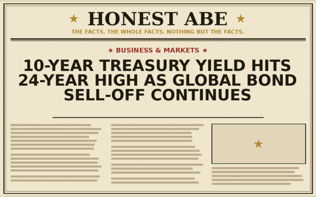 10-Year Treasury Yield Hits 24-Year High as Global Bond Sell-Off Continues