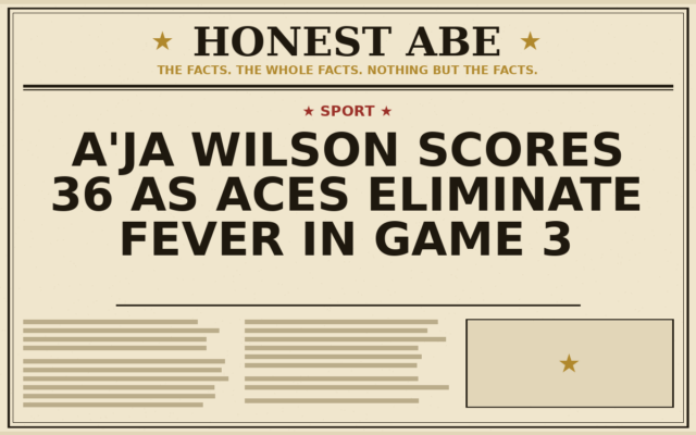 A’ja Wilson Scores 36 as Aces Eliminate Fever in Game 3