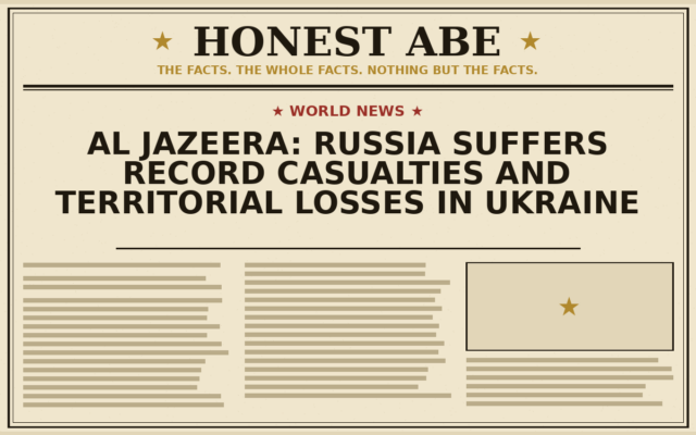 Al Jazeera: Russia Suffers Record Casualties and Territorial Losses in Ukraine
