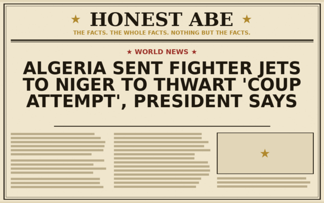 Algeria Sent Fighter Jets to Niger to Thwart ‘Coup Attempt’, President Says