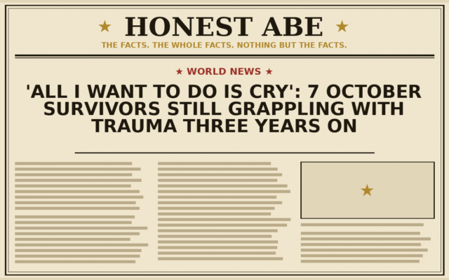 ‘All I Want to Do Is Cry’: 7 October Survivors Still Grappling With Trauma Three Years On