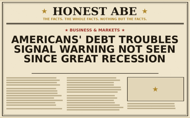 Americans’ Debt Troubles Signal Warning Not Seen Since Great Recession