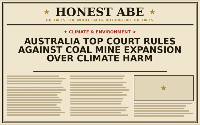 Australia Top Court Rules Against Coal Mine Expansion Over Climate Harm